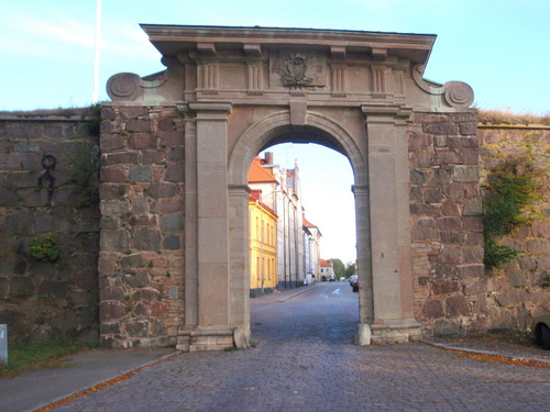 Old city gate, viewed from the outside.